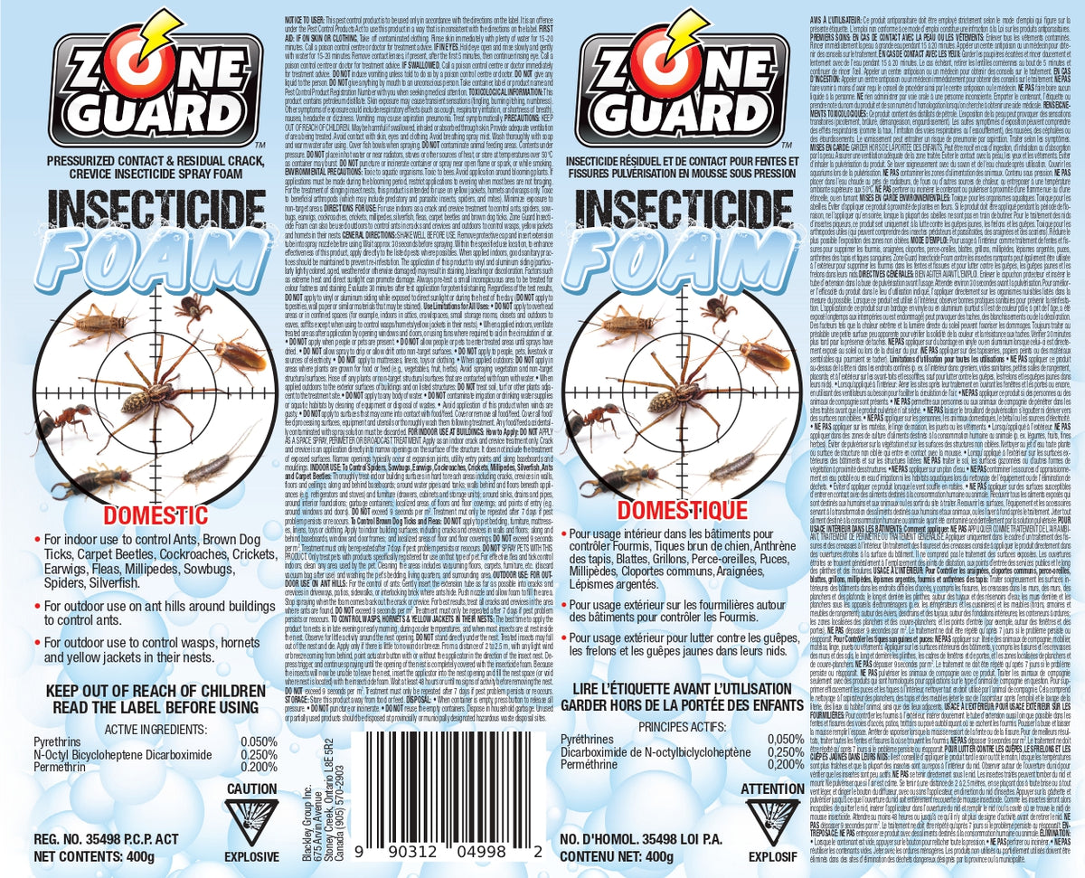 Insect Guard Label Insecticide Foam – Zone Guard